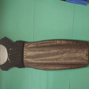 Tracy Reese women dress size 8 embellished gray and black